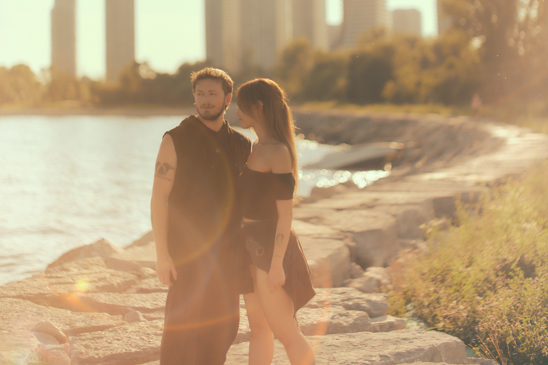 Furkan and Beyza at the waterfront